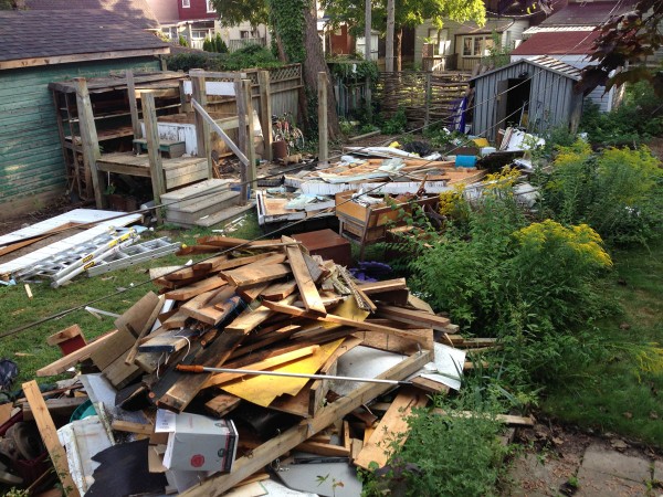 Taking down the play house